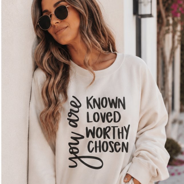 Sudadera Eres conocida, inspiradora fe cristiana (Subido por el creador)