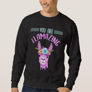 Sudadera Eres Diseño De Animal Llamativo Llama Alpaca Lindo