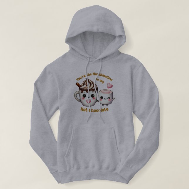 Sudadera Eres el malvavisco para mi corazón - Cute caliente (Diseño del anverso)