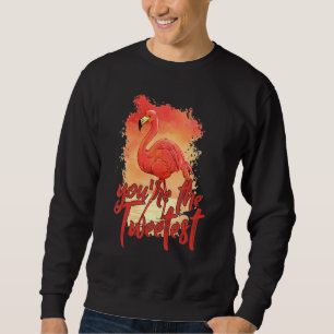 Sudadera Eres el pájaro de playa más tuiteado de Flamingo r