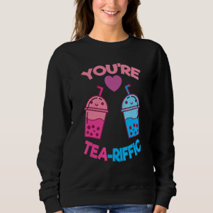 Sudadera Eres el Tea Riffic Pearl Milk Bubble Tea Fan Boba