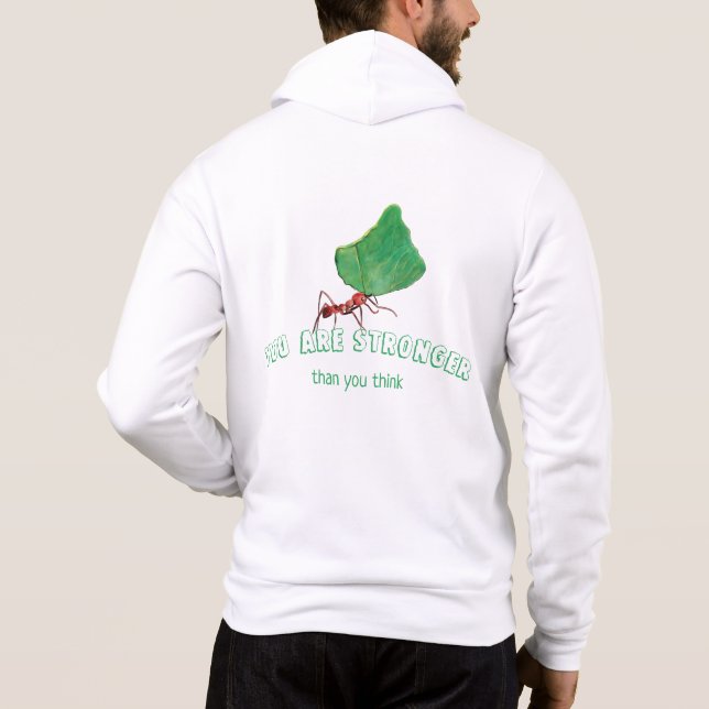 Sudadera Eres más fuerte de lo que crees (Reverso)