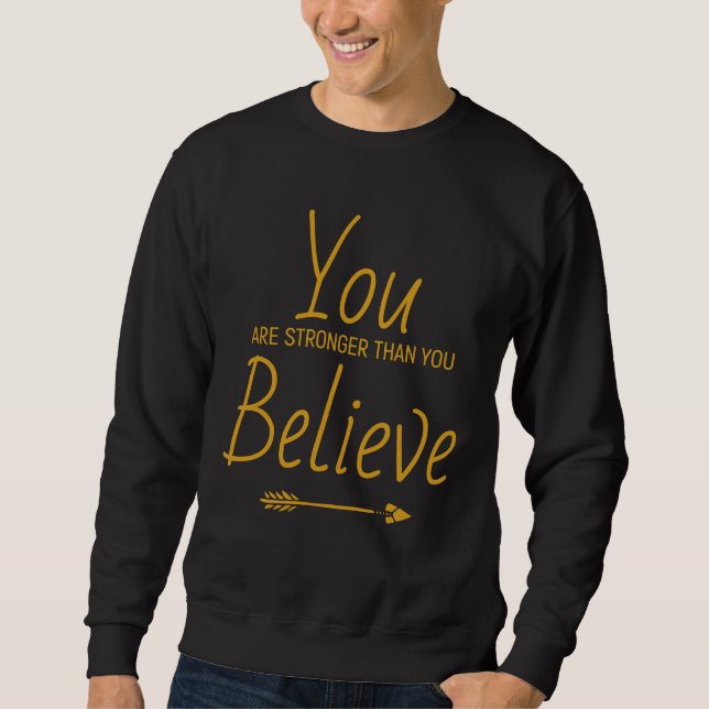 Sudadera Eres más fuerte de lo que crees Cita (Anverso)