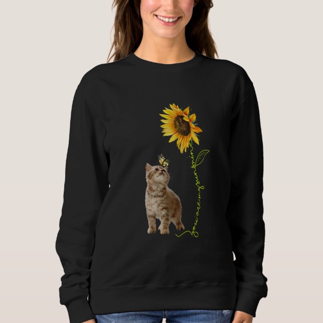 Sudadera Eres Mi Sol Girasol Marrón Gato Bebé Juega B (Anverso)