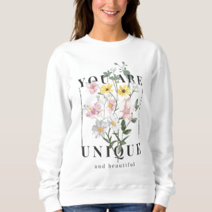 Sudadera Eres un eslogan floral único