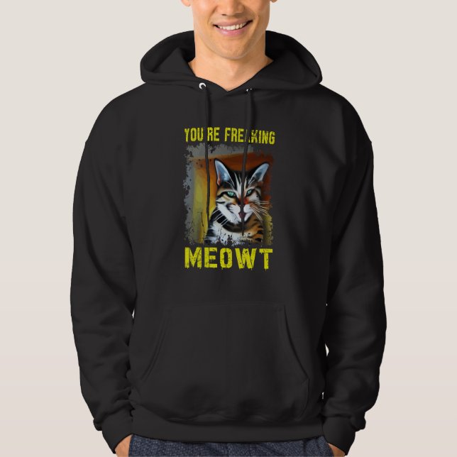 Sudadera Eres un gato loco de Meowt (Anverso)