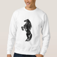 Sudadera erguida de caballo salvaje negro