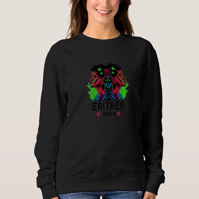 Sudadera Eritrea Queen East Africa Reggae - Rastafarian Pre (Anverso)