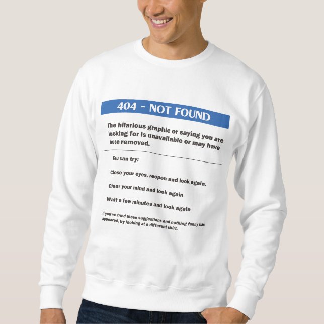 Sudadera Error 404 (Anverso)
