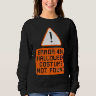 Sudadera Error 404 Costume No Encontrado Codificación Hallo