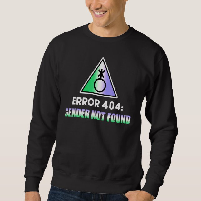 Sudadera Error 404 Género No Lgbt Encontrado Sexo Orgullo N (Anverso)