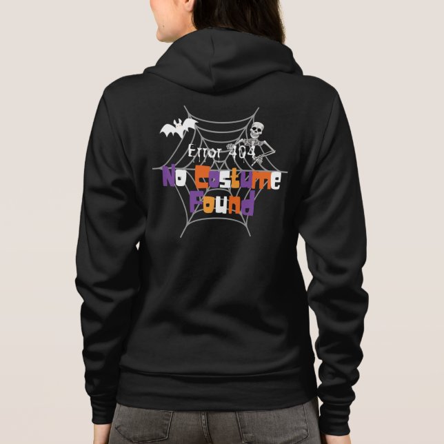 Sudadera Error 404 No se encontró disfraz de Halloween dive (Reverso)