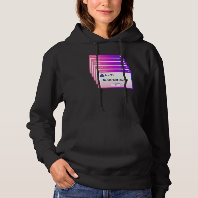 Sudadera Error De Género 404 Género No Encontrado Orgullo 1 (Anverso)