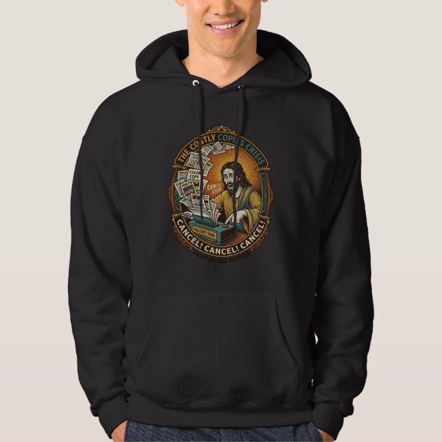 Sudadera Error de impresora de Jesús Accidental 100 Copias  (Anverso)