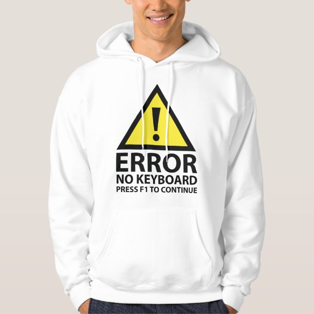 Sudadera Error No Keyboard Presione F1 Para Continuar (Anverso)