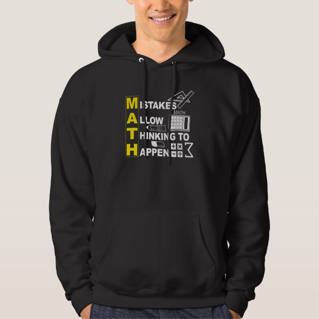 Sudadera Errores De Matemáticas De Maestros Permiten Pensar (Anverso)