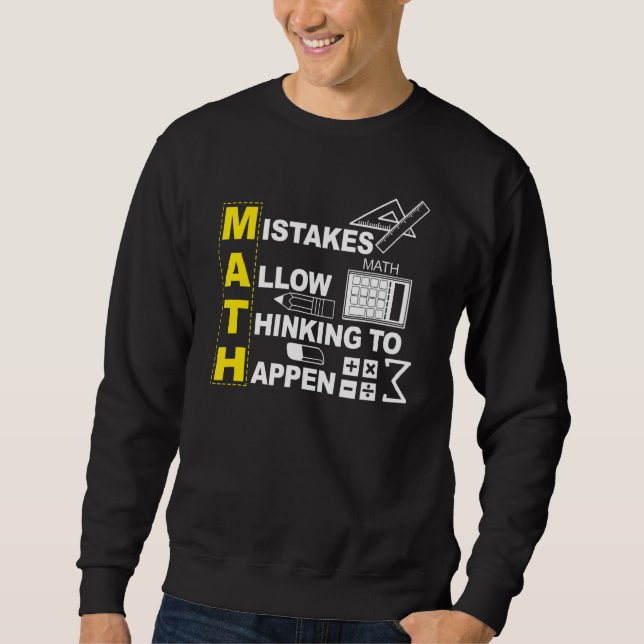 Sudadera Errores De Matemáticas De Maestros Permiten Pensar (Anverso)