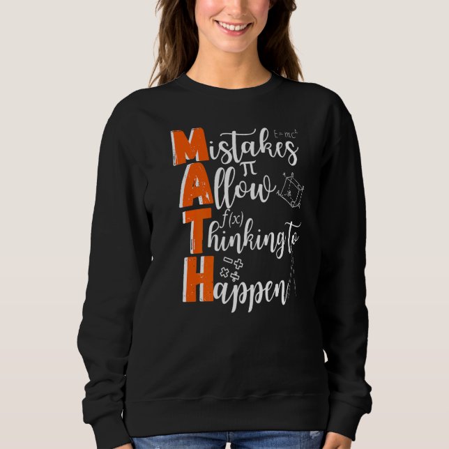 Sudadera Errores Matemáticos Permiten Que El Pensamiento Oc (Anverso)