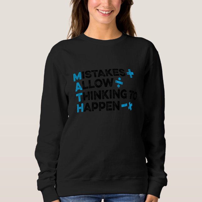 Sudadera Errores Permiten Pensar En El Té Math Teacher (Anverso)