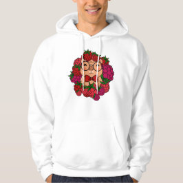 Sudadera Erudito Capybara Frambuesa - Fruta Estética Adorab