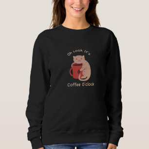 Sudadera Es café O'clock Cat Mug Caffeine