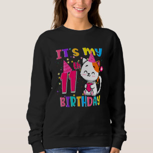 Sudadera Es curioso mi regalo de cumpleaños número 11 Chica