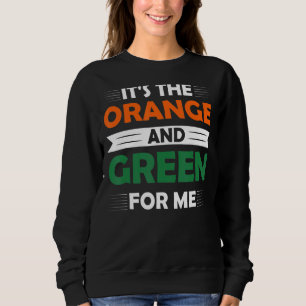 Sudadera Es el Naranja y el verde para mí Black College Hum