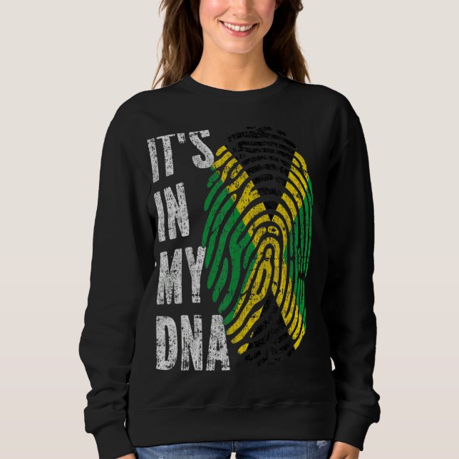 Sudadera Es En Mi Adn Jamaica Bandera Hombres Mujeres Niños (Anverso)