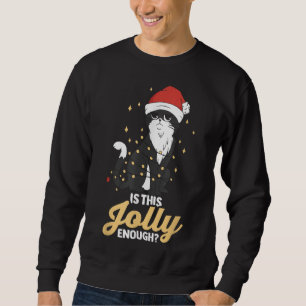 Sudadera ¿Es esta feliz Navidad de gatos negros perfecta pa
