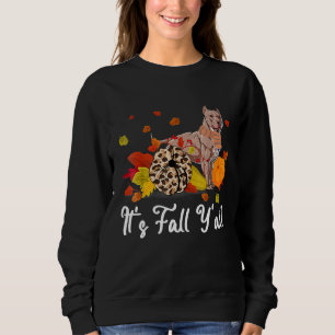 Sudadera Es Fall Y'all American Bully Dog Thanksending d