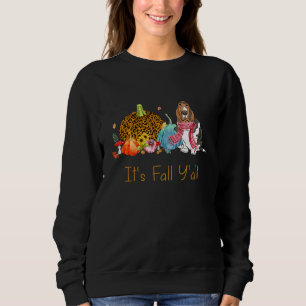 Sudadera Es Fall Y'Basset Hound Dog Fall Scarf Gracias
