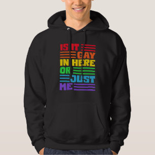 Sudadera Es Gay Aquí O Sólo Yo Lgbt Bandera Arcoiris