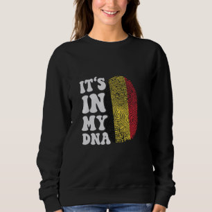 Sudadera Es gracioso en mi ADN Bandera de Bélgica Huella di