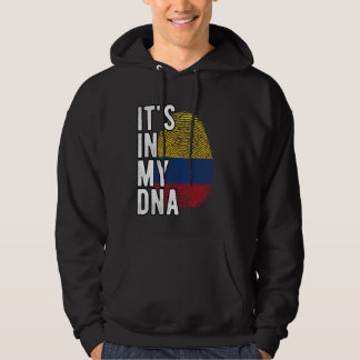 Sudadera Es gracioso en mi ADN Bandera de Colombia Huella d