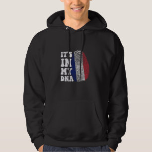 Sudadera Es gracioso en mi ADN Bandera de Francia Huella di