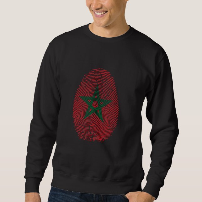 Sudadera Es gracioso en mi ADN marca Marruecos Huella digit (Anverso)