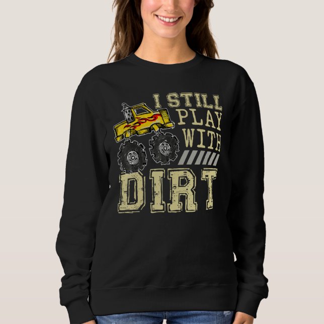 Sudadera Es Gracioso Jugar Con Tractor Sucio, Granjeros, Ch (Anverso)
