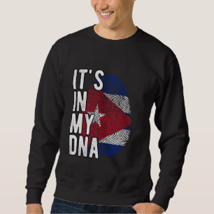 Sudadera Es gracioso que esté en mi ADN Bandera de Cuba Hue