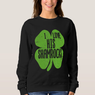 Sudadera Es gracioso que me guste su Shamrock para la parej