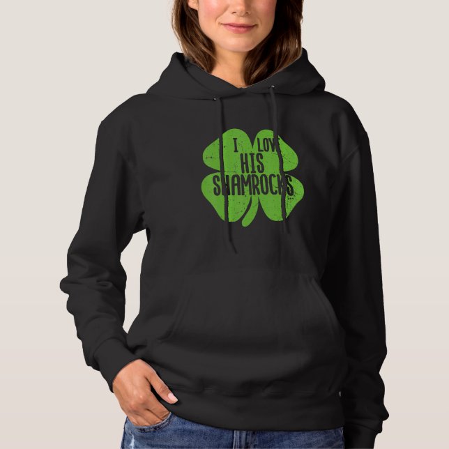 Sudadera Es gracioso que me guste su Shamrock para la parej (Anverso)