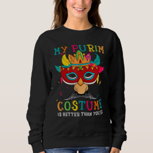 Sudadera Es Gracioso Que Mi Purim Costume Sea Mejor Que El