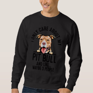 Sudadera Es Gracioso Que Solo Me Importa Mi Pitbull Y Tal V