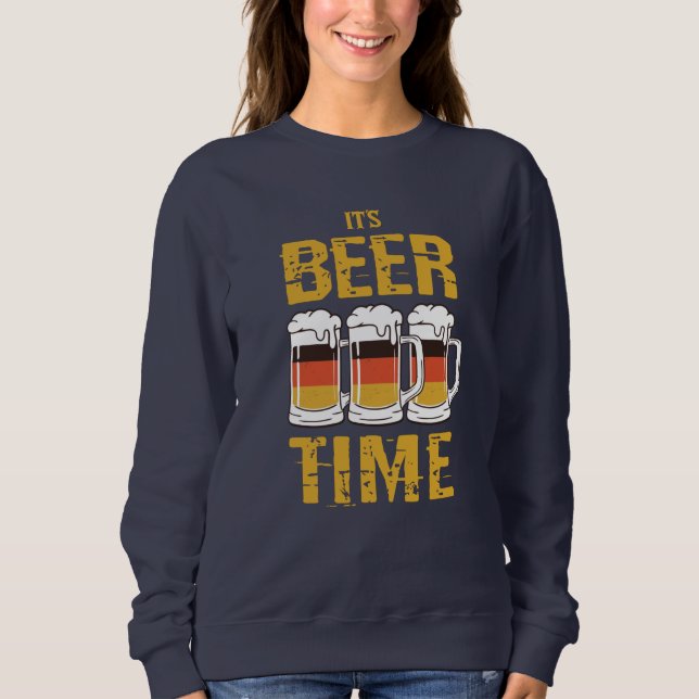 Sudadera Es hora de la cerveza (Anverso)