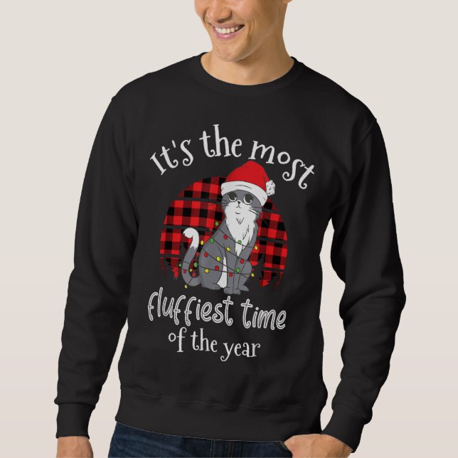 Sudadera Es la época más fluida del año Santa Cat (Anverso)