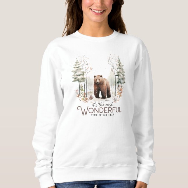 Sudadera Es la época más maravillosa del año, osito (Anverso)