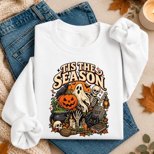 Sudadera Es La Temporada Halloween Fantasma Esqueleto Bruje