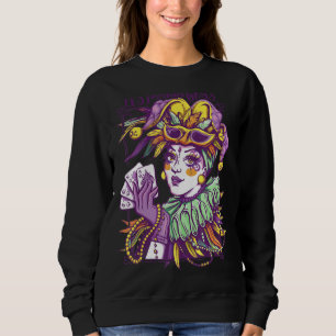 Sudadera Es Mardi Gras Mujer Jester Gorras Paradas Masq