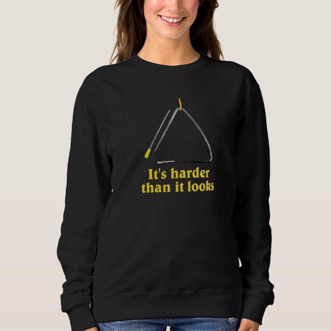 Sudadera Es más difícil de lo que parece Triángulo Mano Mus (Anverso)