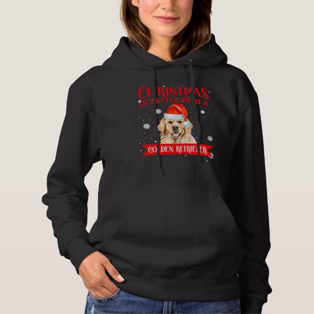 Sudadera Es Mejor Que Los navidades Con Un Perro Que Recupe (Anverso)