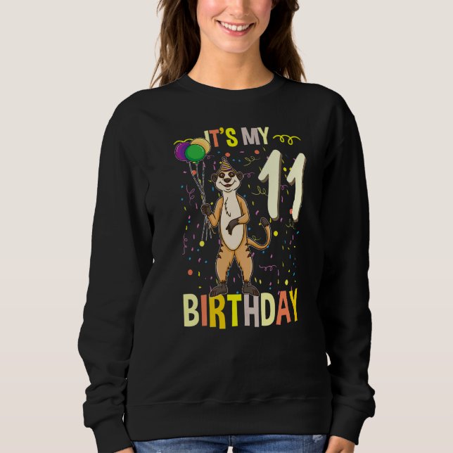 Sudadera Es mi 11º animal de cumpleaños 1 (Anverso)